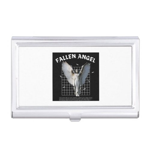 Dark Aesthetic Fallen Angel Metal Business Card Ca Case