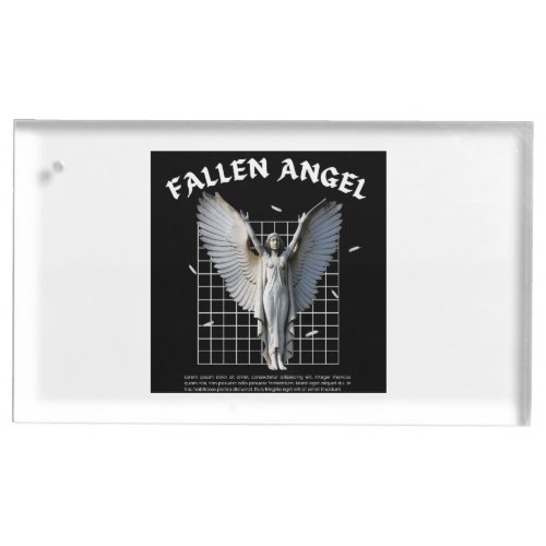 Dark Aesthetic Fallen Angel Metal Business Card Ca Place Card Holder