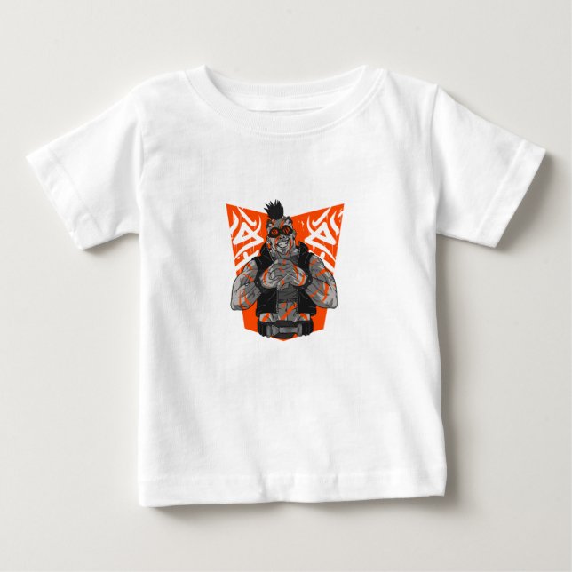 dark aesthetic gothic art tattoo style streetwear baby T-Shirt (Front)