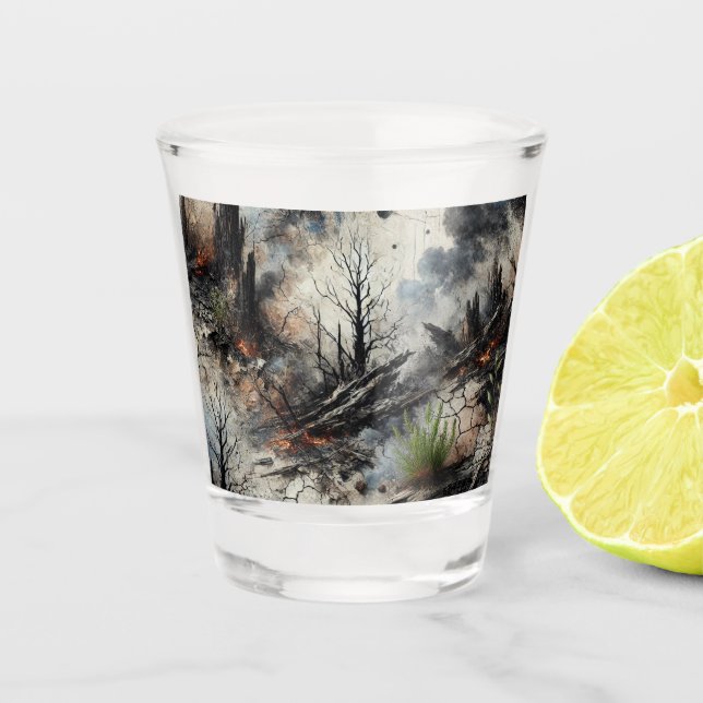 Dark Aesthetic Shot Glass for Gothic Bars (Front)