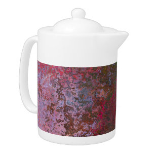 Dark Alcohol Ink Abstract Teapot