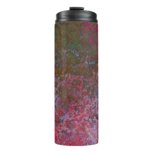 Dark Alcohol Ink Abstract Thermal Tumbler