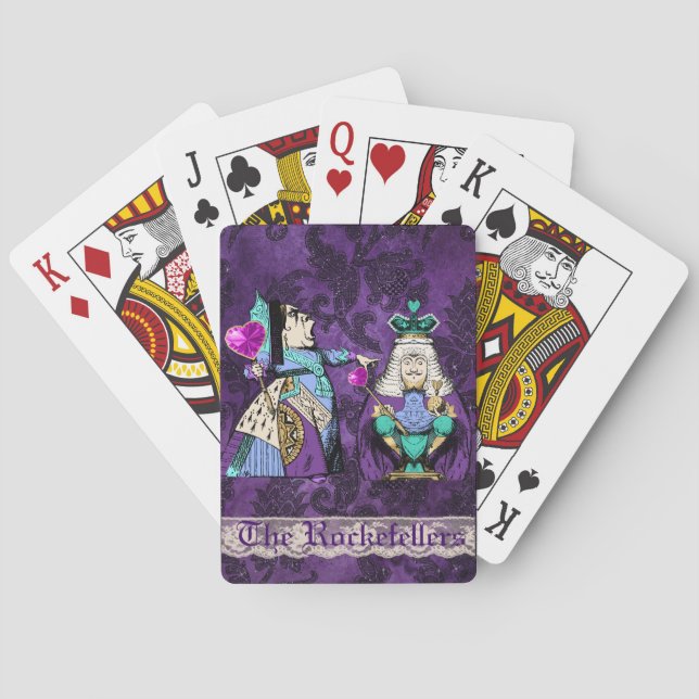 Dark Alice in Wonderland King & Queen Funny Poker Cards (Back)