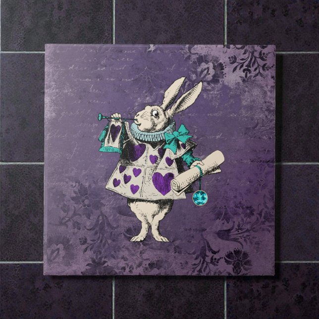 Dark Alice Rustic Deep Purple Rabbit Ceramic Tile (Creator Uploaded)