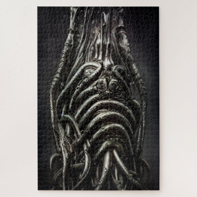 Dark Alien Statue of an Ancient Eldritch Horror Jigsaw Puzzle (Vertical)