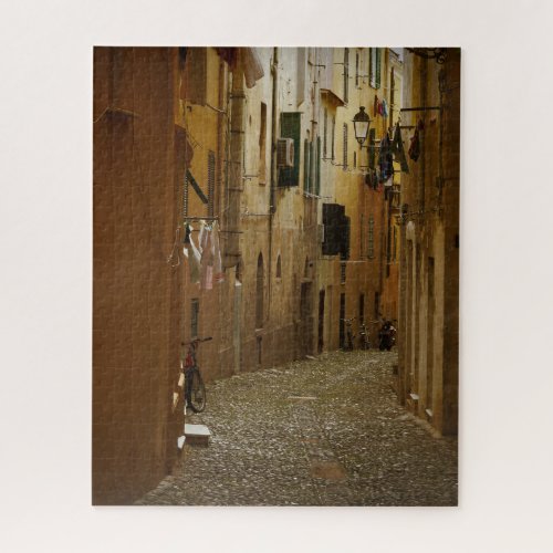 Dark alley in Naples Italy Jigsaw Puzzle