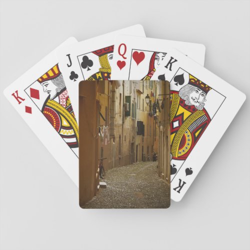 Dark alley in Naples Italy playing cards deck