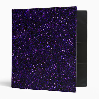 Dark Amethyst Purple Glitter 3 Ring Binder