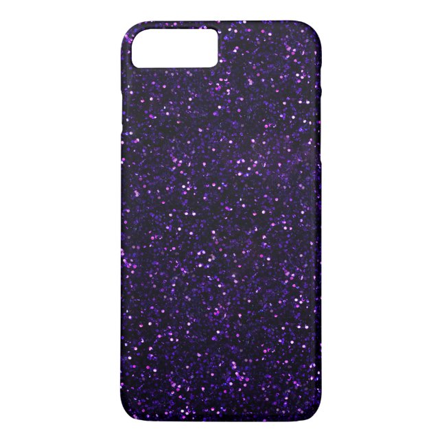 Dark Amethyst Purple Glitter Case-Mate iPhone Case (Back)