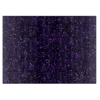 Dark Amethyst Purple Glitter Cutting Board