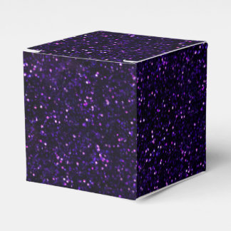Dark Amethyst Purple Glitter Favor Boxes