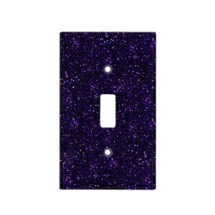 Dark Amethyst Purple Glitter Light Switch Cover
