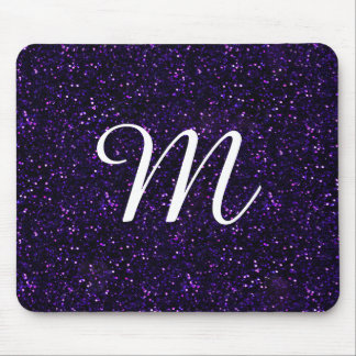 Dark Amethyst Purple Glitter Mouse Pad