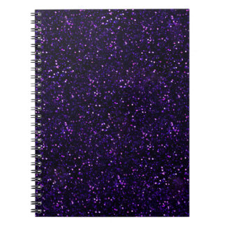 Dark Amethyst Purple Glitter Notebook