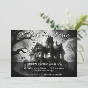 Dark and Dreary Night Halloween Party Invitation