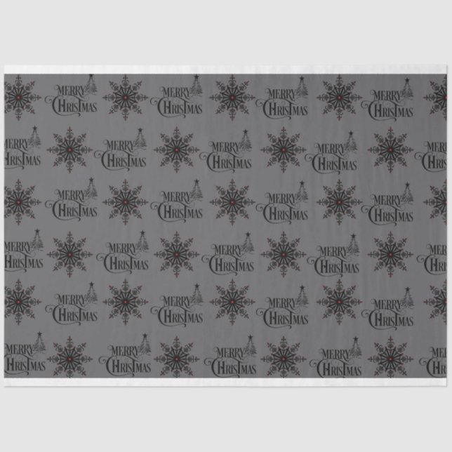 Dark and Gothic Christmas Tissue Paper (Front)