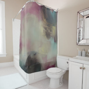 Dark and light abstract color blend shower curtain
