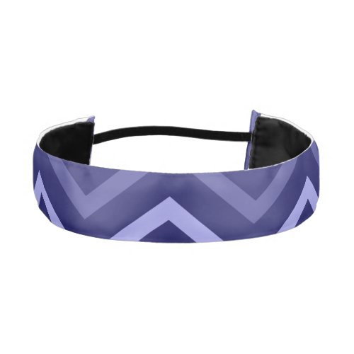 Dark And Light Blue Chevron Pattern Zigzag Athletic Headband