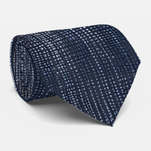 Dark and Light Blue Denim Stripe Neck Tie