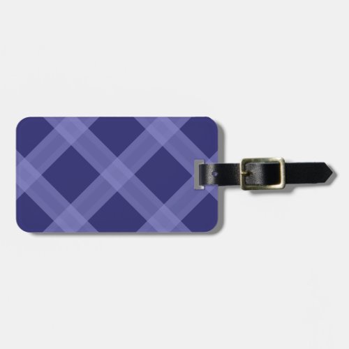 Dark And Light Blue Plaid Pattern  Luggage Tag