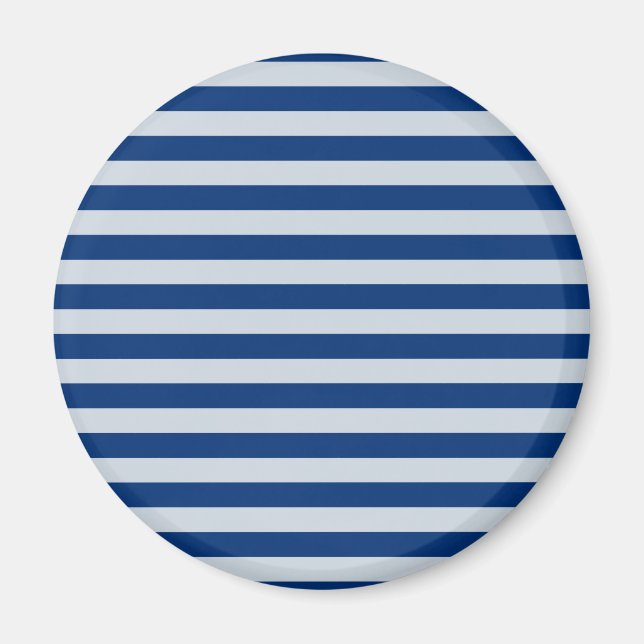 Dark and Light Blue Stripes Magnet (Front)