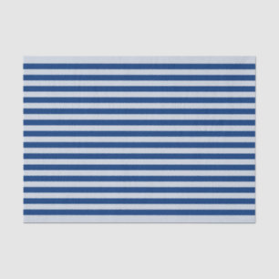 Dark and Light Blue Stripes Tissue Paper