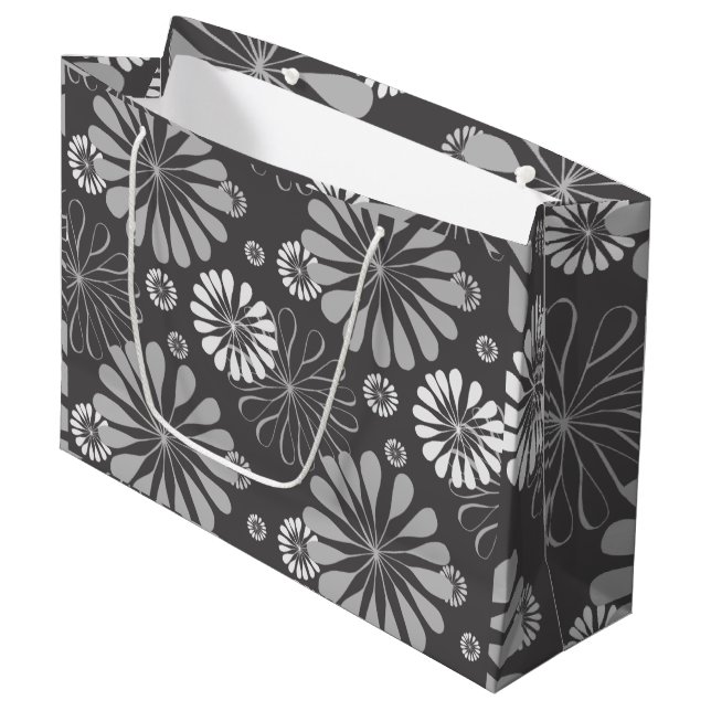 Dark and light gray large gift bag (Front Angled)