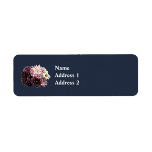 Dark and Light Mums and Daisies Label