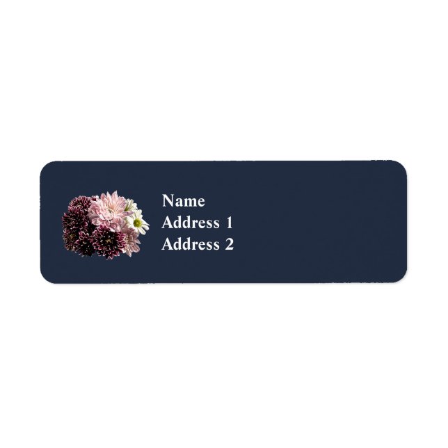 Dark and Light Mums and Daisies Label (Front)