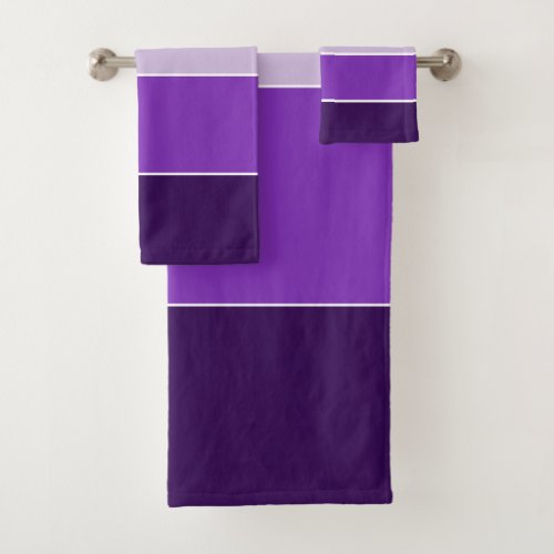 Dark And Light Purple Bath Towel Set