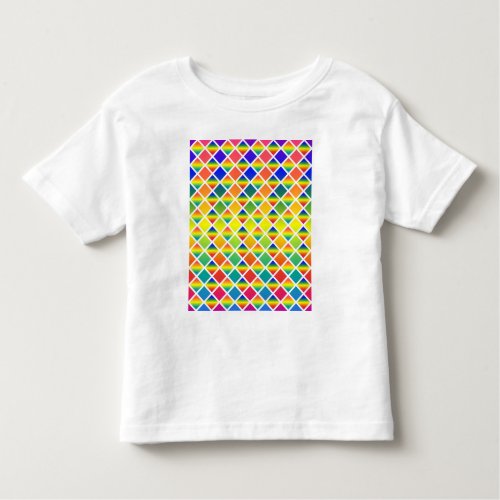 Dark and LIght Rainbows Diamond Checkered Toddler T_shirt
