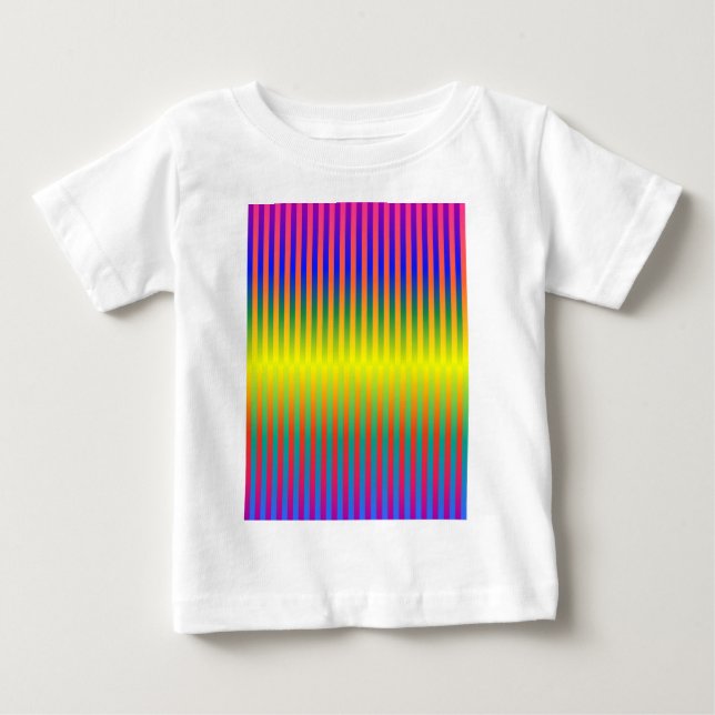 Dark and Light Rainbows (Stripes) Baby T-Shirt (Front)