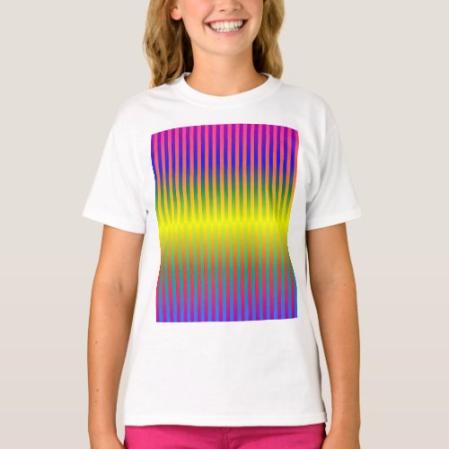 Dark and Light Rainbows Stripes T_Shirt