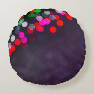 Dark and light round pillow