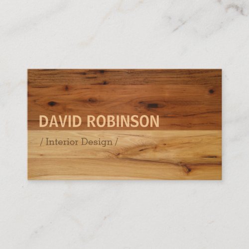 Dark and Light Wood Grain Look Business Card