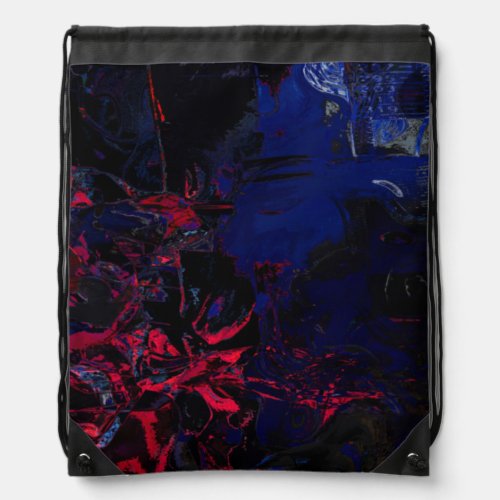 Dark and Moody _ Abstract Painting Drawstring Bag