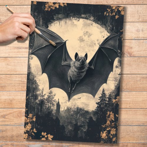 Dark and Moody Bat Decoupage Paper