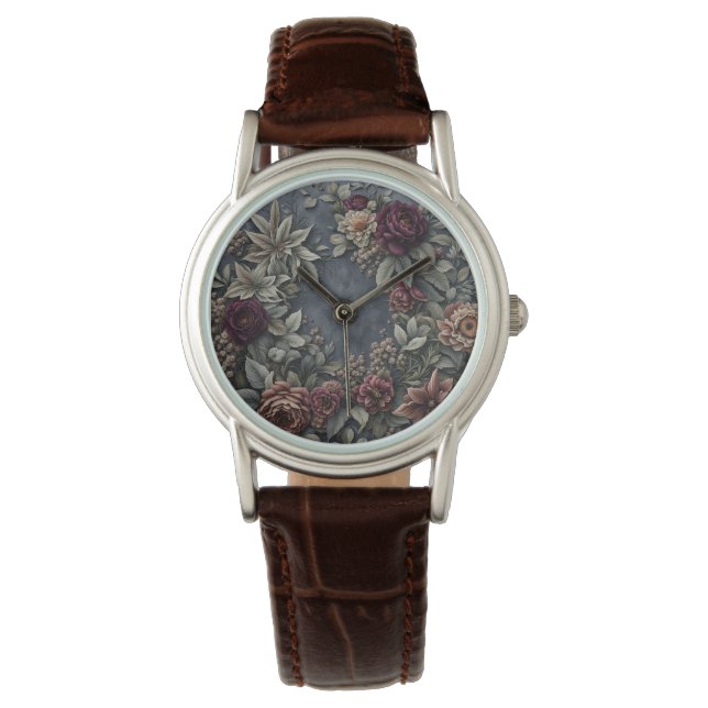 Dark and Moody Floral Watch (Front)