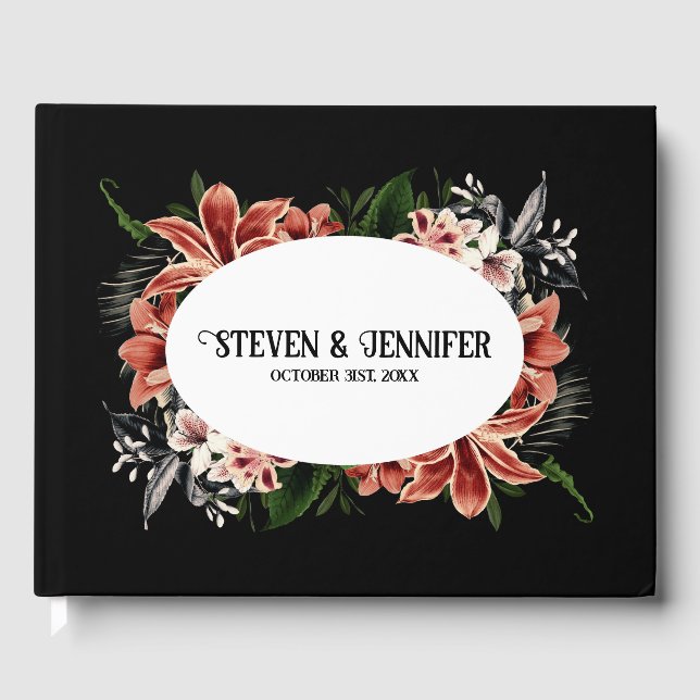 Dark and Moody Wedding Guestbook  (Front)