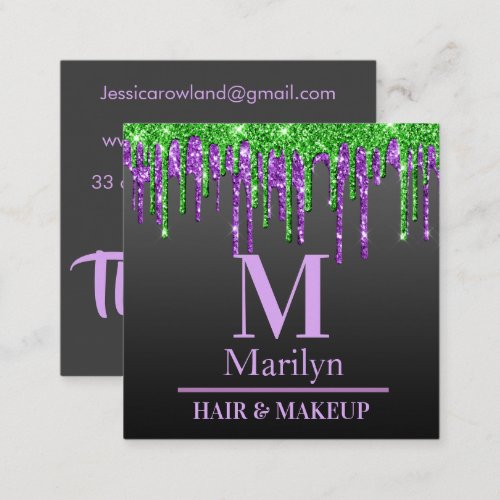 DARK AND SPOOKY HALLOWEEN SQUARE BUSINESS CARD