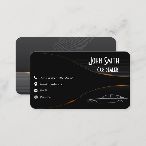Dark and stylish automotivecar business card