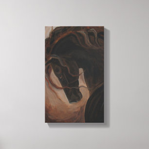Dark andalusian, andalusians, horse art, spanish canvas print