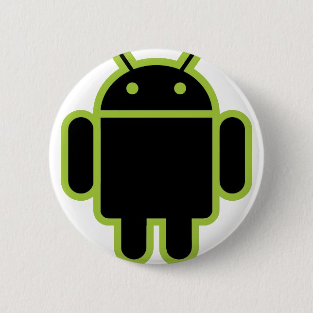 Dark Android Pinback Button (Front)