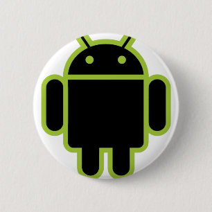 Dark Android Pinback Button
