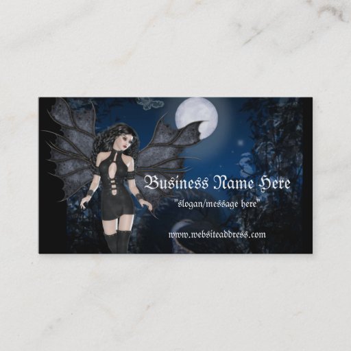 Customizable Dark Angel &amp; Dark Night Vampire/Fantasy Biz Cards Business Card Template