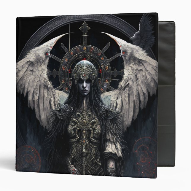 Dark Angel Gothic Fantasy Art 3 Ring Binder (Front/Inside)