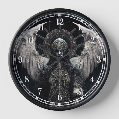 Dark Angel Gothic Fantasy Art Clock