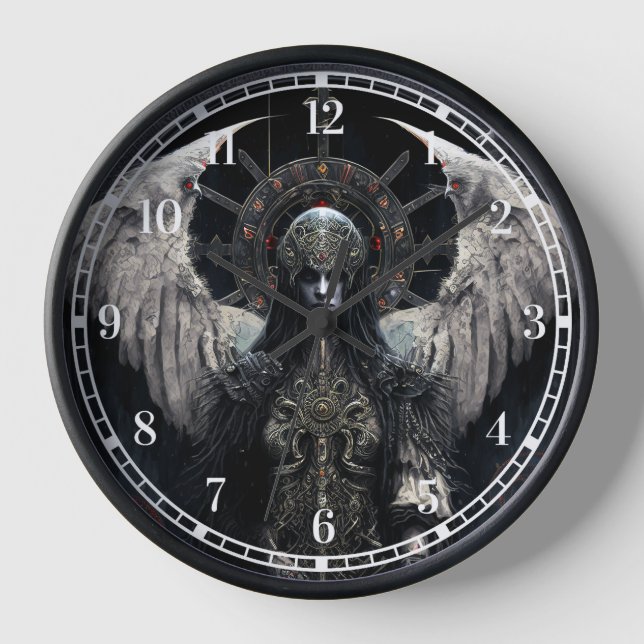 Dark Angel Gothic Fantasy Art Clock (Front)