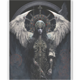 Dark Angel Gothic Fantasy Art Sticker