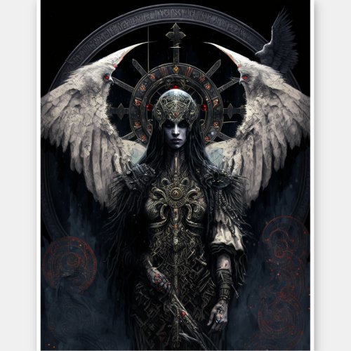 Dark Angel Gothic Fantasy Art Sticker